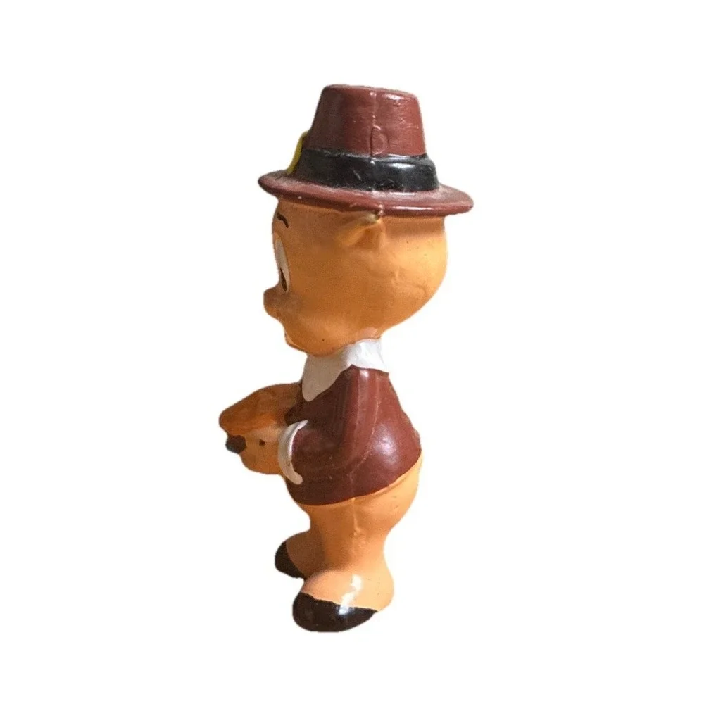 Vintage Applause Looney Tunes Porky Pig Pilgrim PVC Figure 2.5